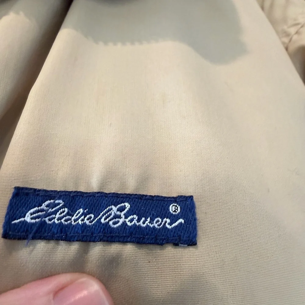 Vintage Eddie Bauer Men's Bomber Style Fleece Lined Zipper Jacket Pockets / LG